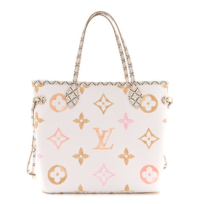 Louis Vuitton Monogram Giant By The Pool 2.0 Neverfull MM Beige 1 of 10