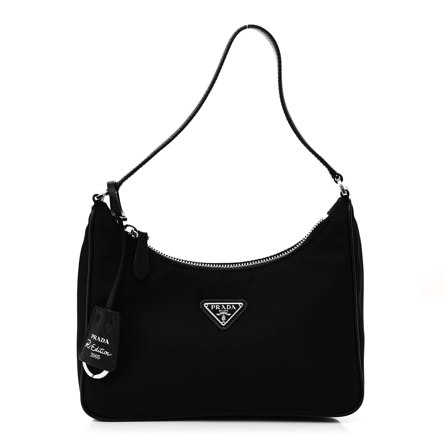 Prada Tessuto Nylon Saffiano Mini Re-Edition 2005 Bag Black 1 of 10