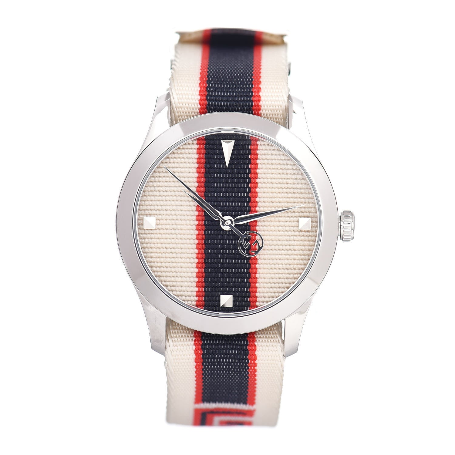 Gucci Stainless Steel Nylon 38mm G-Timeless Web Quartz Watch White 1 of 4