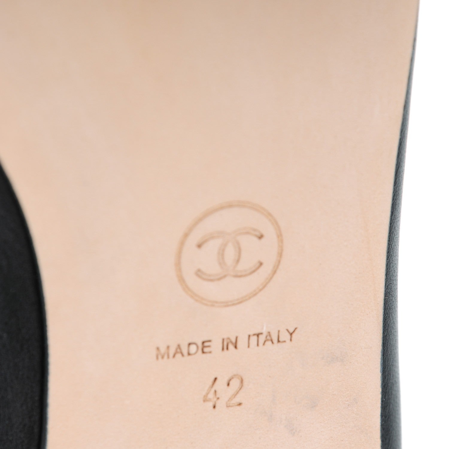 Chanel Lambskin Patent CC Elastic Cap Toe Ballerina Flats 42 Black 6 of 7