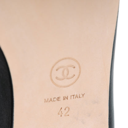 Chanel Lambskin Patent CC Elastic Cap Toe Ballerina Flats 42 Black 6 of 7