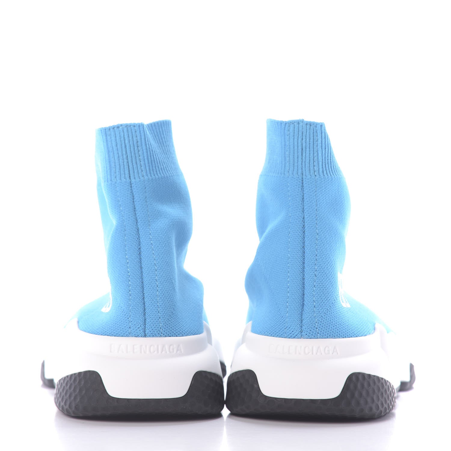 Balenciaga Nylon Knit Womens BB Speed Sneakers 38 Bleu Azur 5 of 10