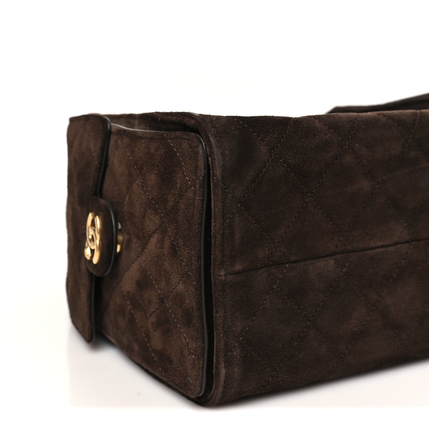 Chanel Suede Quilted Small Chanel 25 Handbag Dark Brown 9 of 11