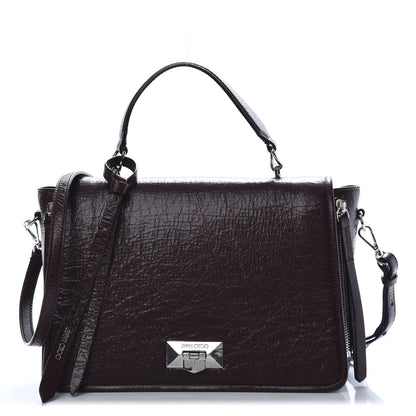 Jimmy Choo Soft Vintage Goatskin Helia Top Handle Bag Bordeaux 1 of 14