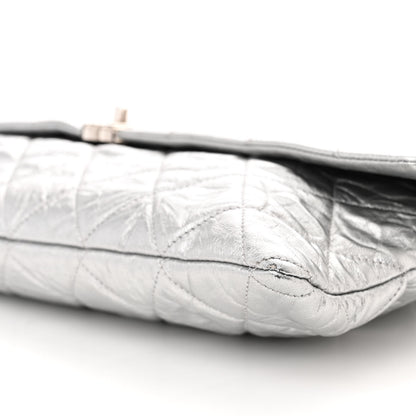 Chanel Metallic Crumpled Calfskin Big Bang Large Flap Bag Silver 11 of 14