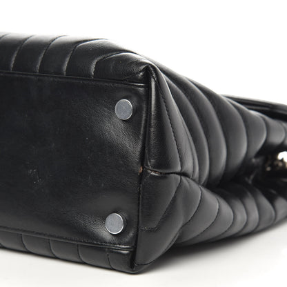 Saint Laurent Calfskin Y Quilted Monogram Large Loulou Chain Satchel Black 8 of 13