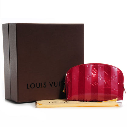 Louis Vuitton Vernis Rayures Cosmetic Pouch Pomme D'Amour 8 of 8