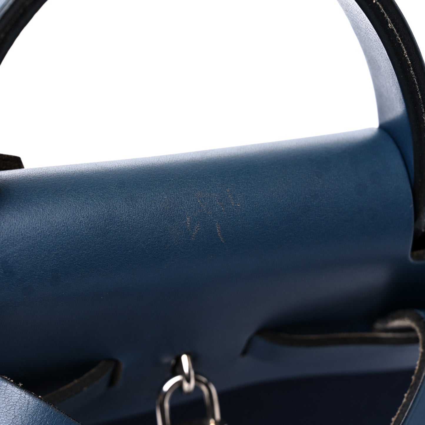 Toile Vache Calfskin Herbag 30 PM Backpack Navy Bleu