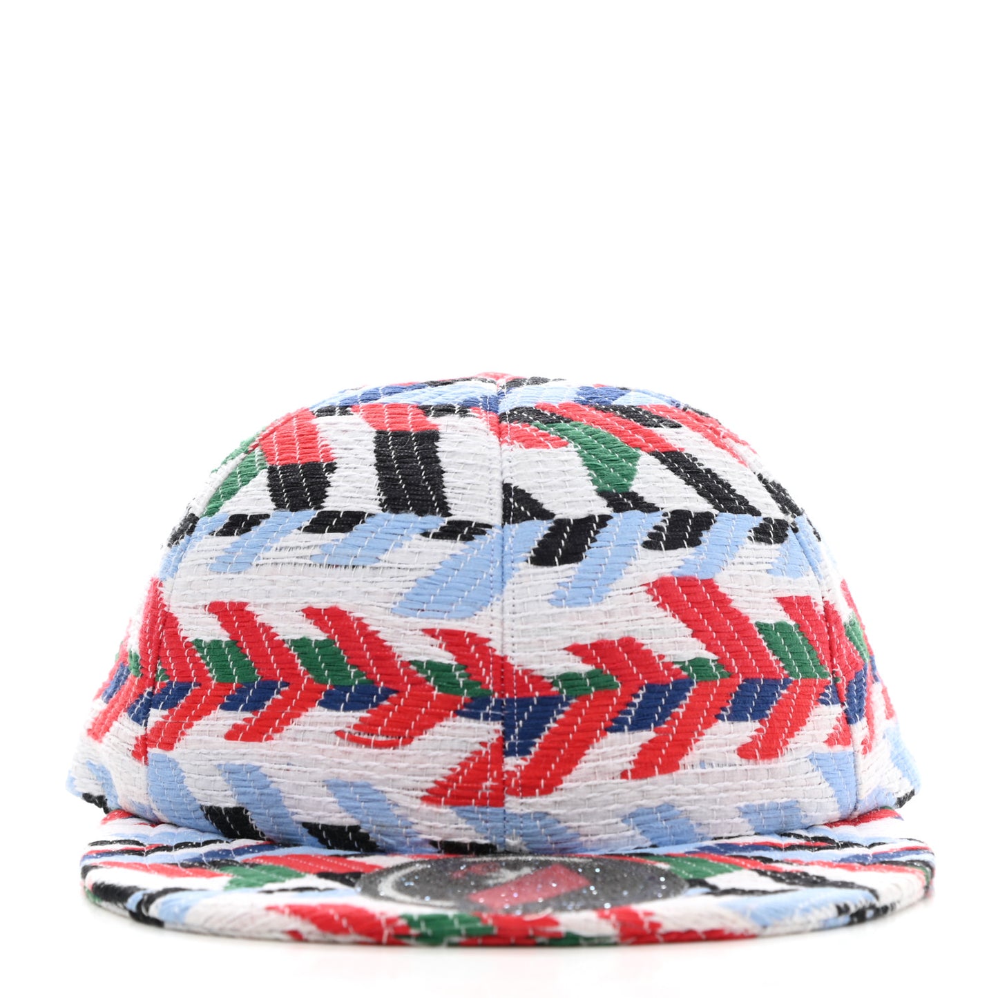 Tweed Woven Airline CC Cap Hat Red White Blue
