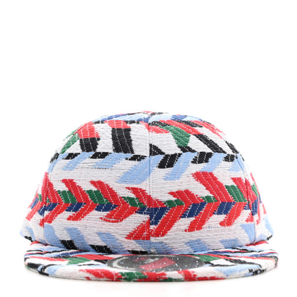 Chanel Tweed Woven Airline CC Cap Hat Red White Blue 3 of 8