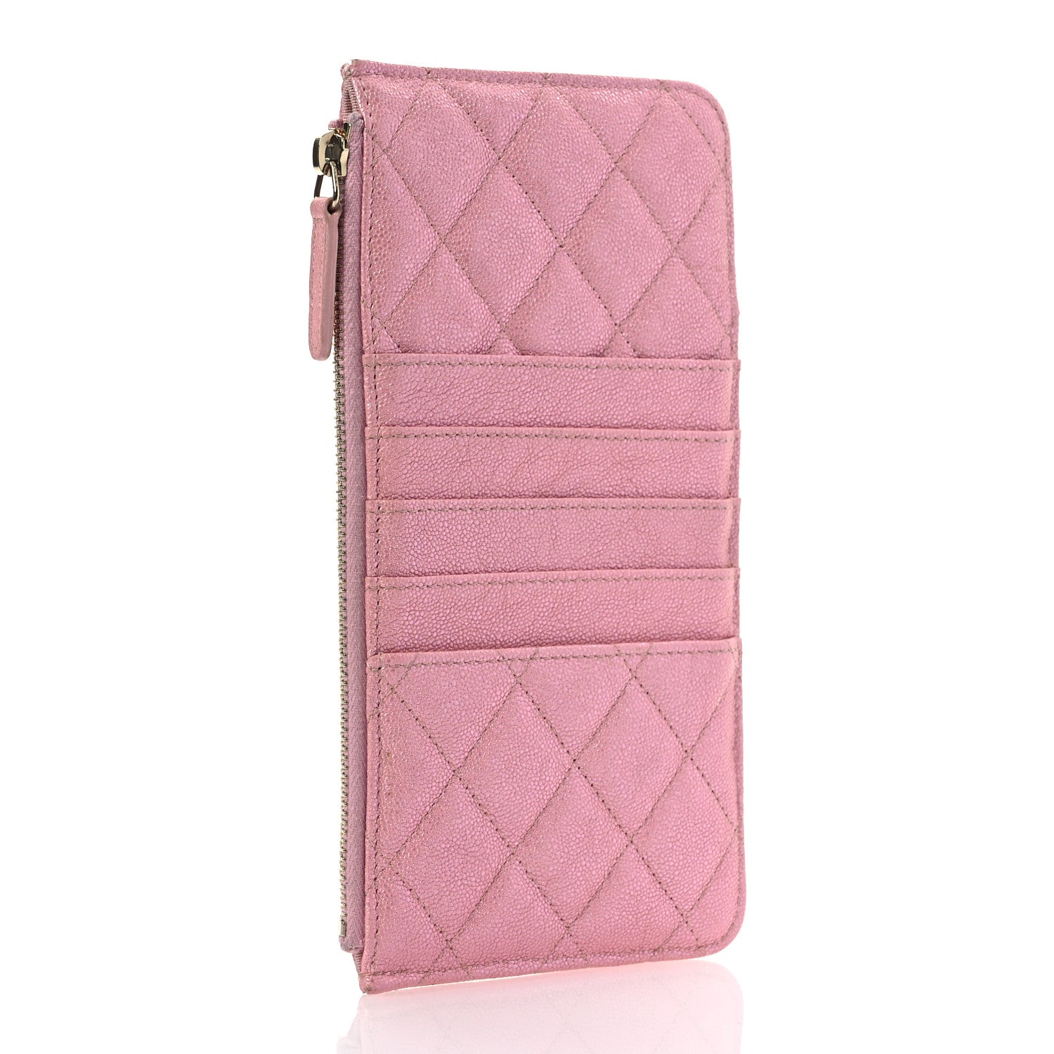 Chanel Iridescent Caviar Quilted Classic iPhone Pouch  Rose Pink 3 of 11