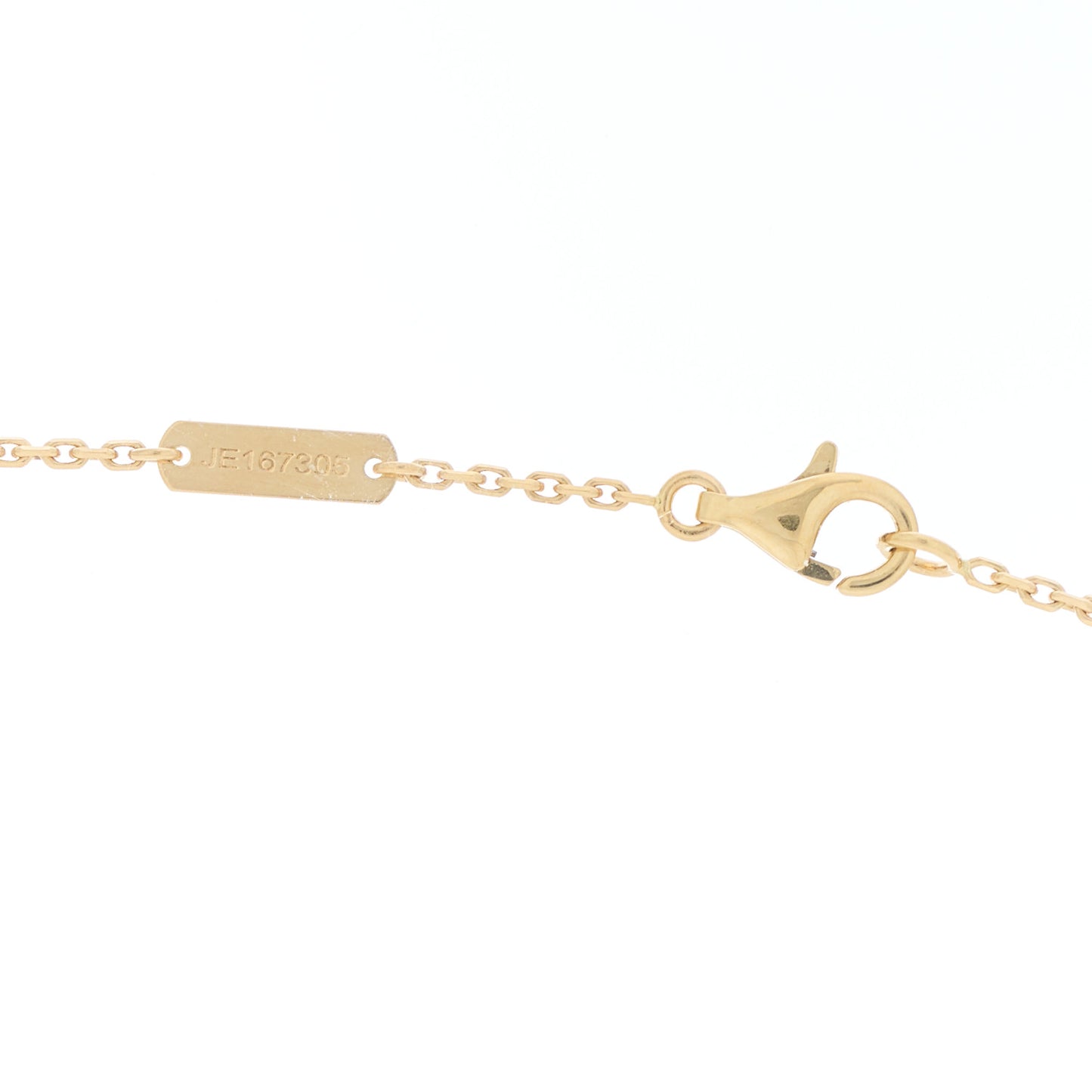 18K Yellow Gold Black Onyx Vintage Alhambra Pendant Necklace