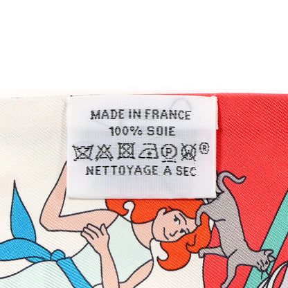 Hermes Silk Carres Volants Twilly Grenadine White Bleu 3 of 4