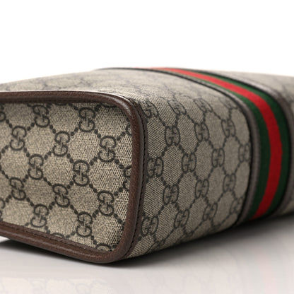 Gucci GG Supreme Monogram Web Toiletry Case Brown 8 of 10