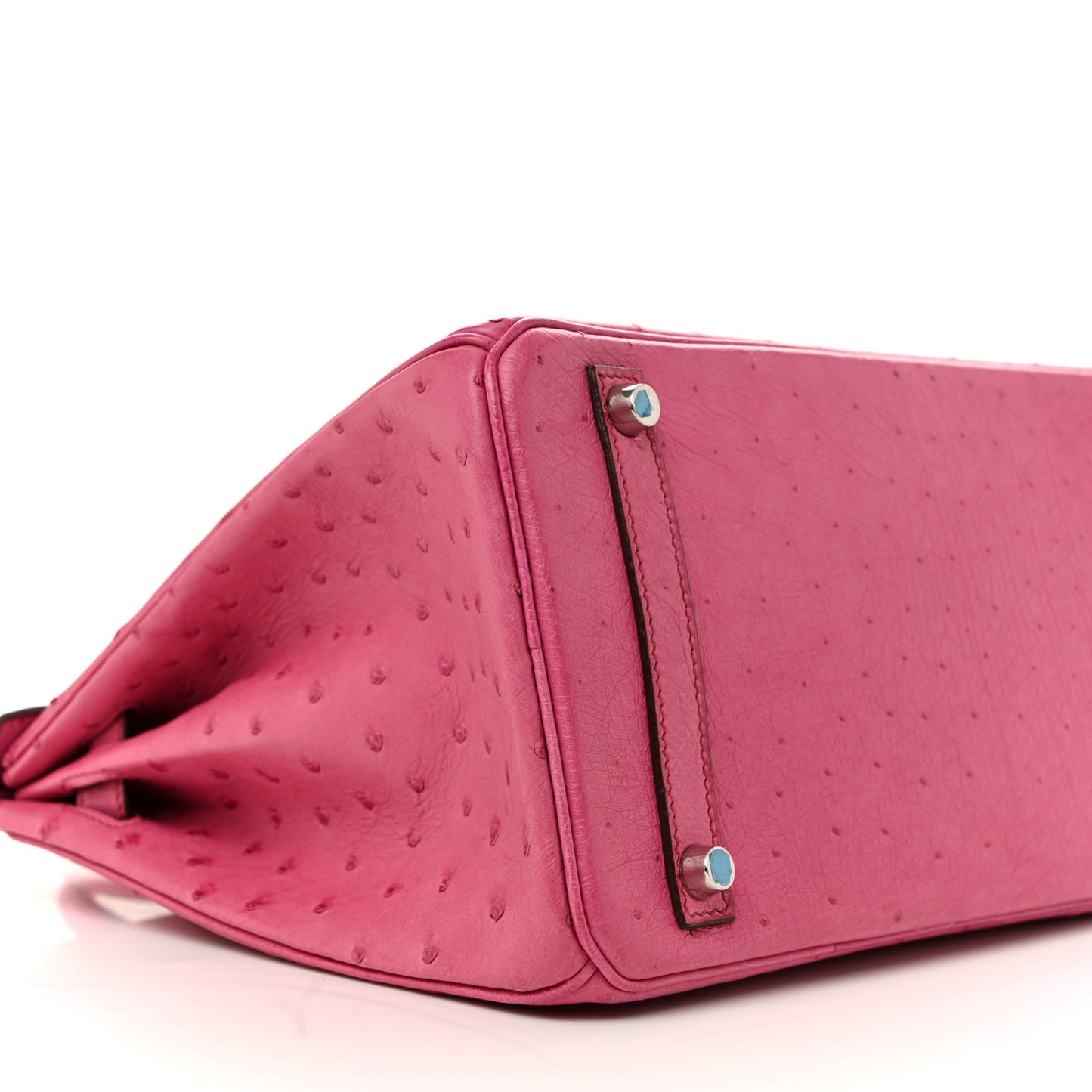 Ostrich Birkin 30 Rose Pourpre