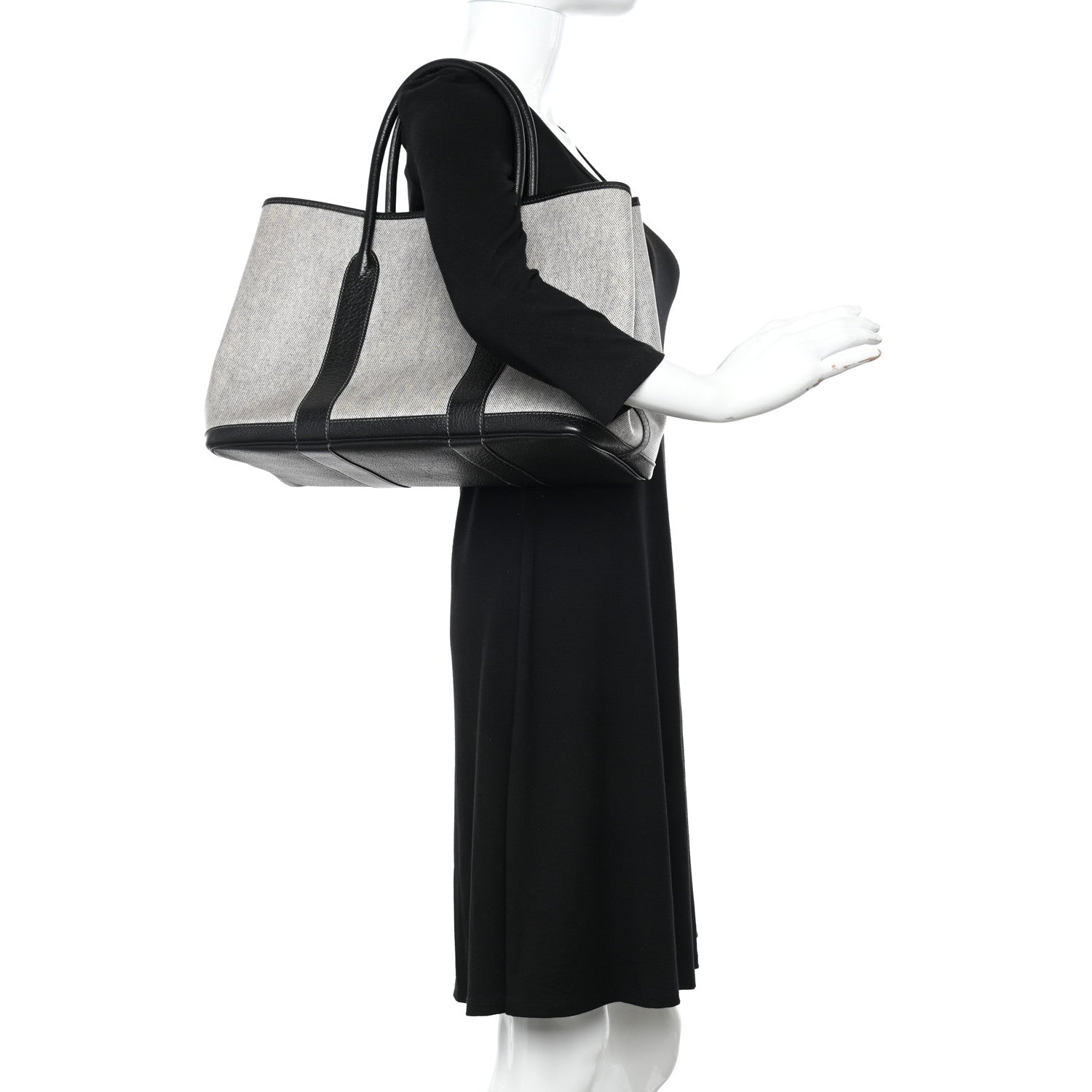 Hermes Toile Buffle Skipper Garden Party 36 MM Tote Black 2 of 9