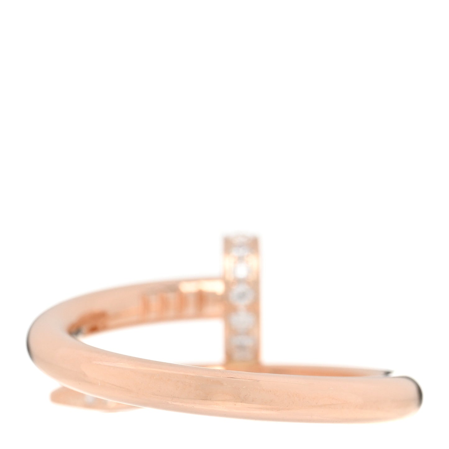 18K Pink Gold Diamond Juste Un Clou Ring 52 6