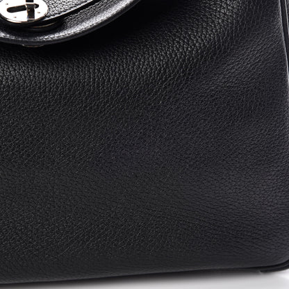 Hermes Taurillon Clemence Lindy 30 Black 10 of 15