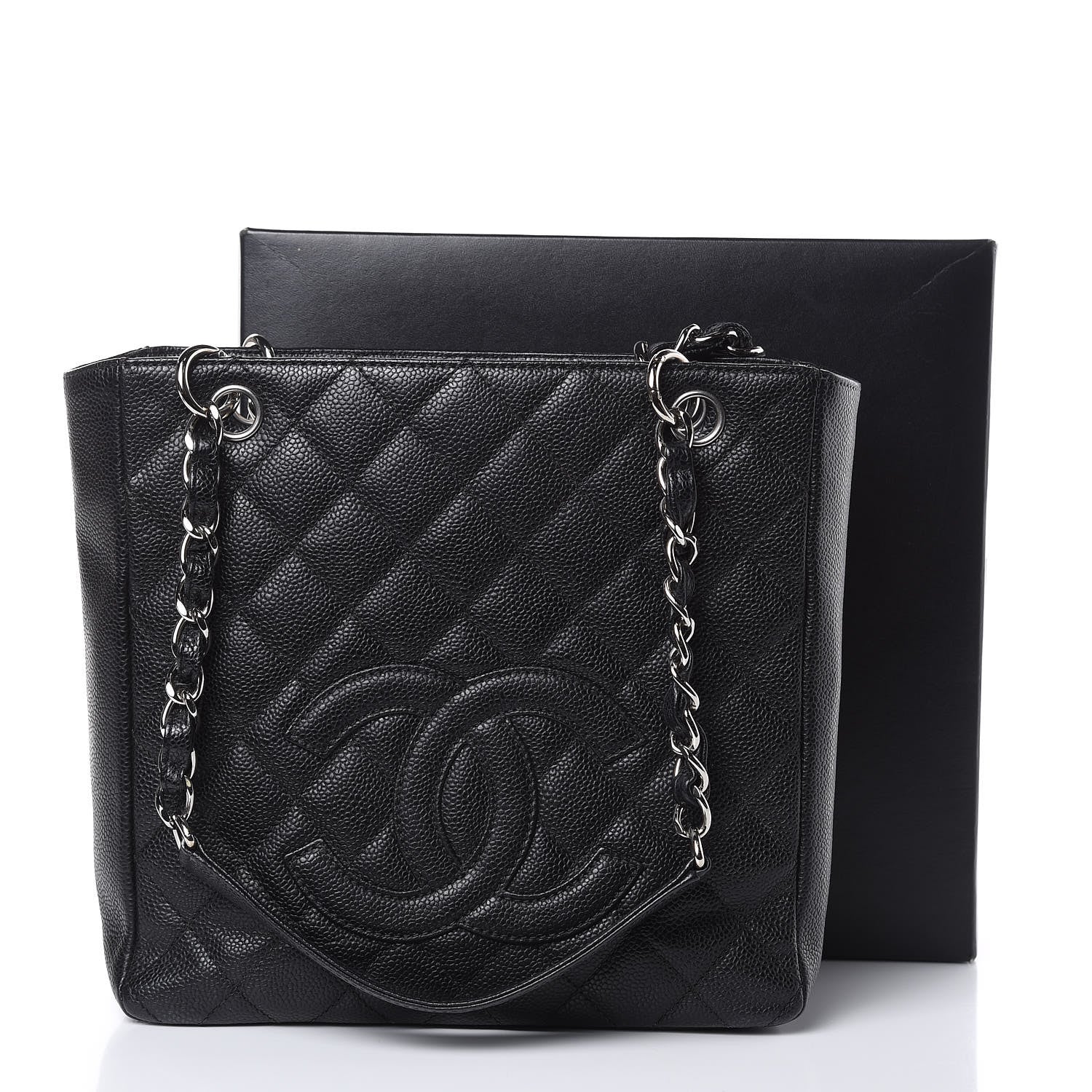 Chanel Caviar Quilted Petit Shopping Tote PST Black 13 of 15
