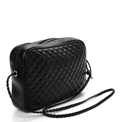 Gucci Calfskin Web Trapuntata Small GG Shoulder Bag Black 3 of 12
