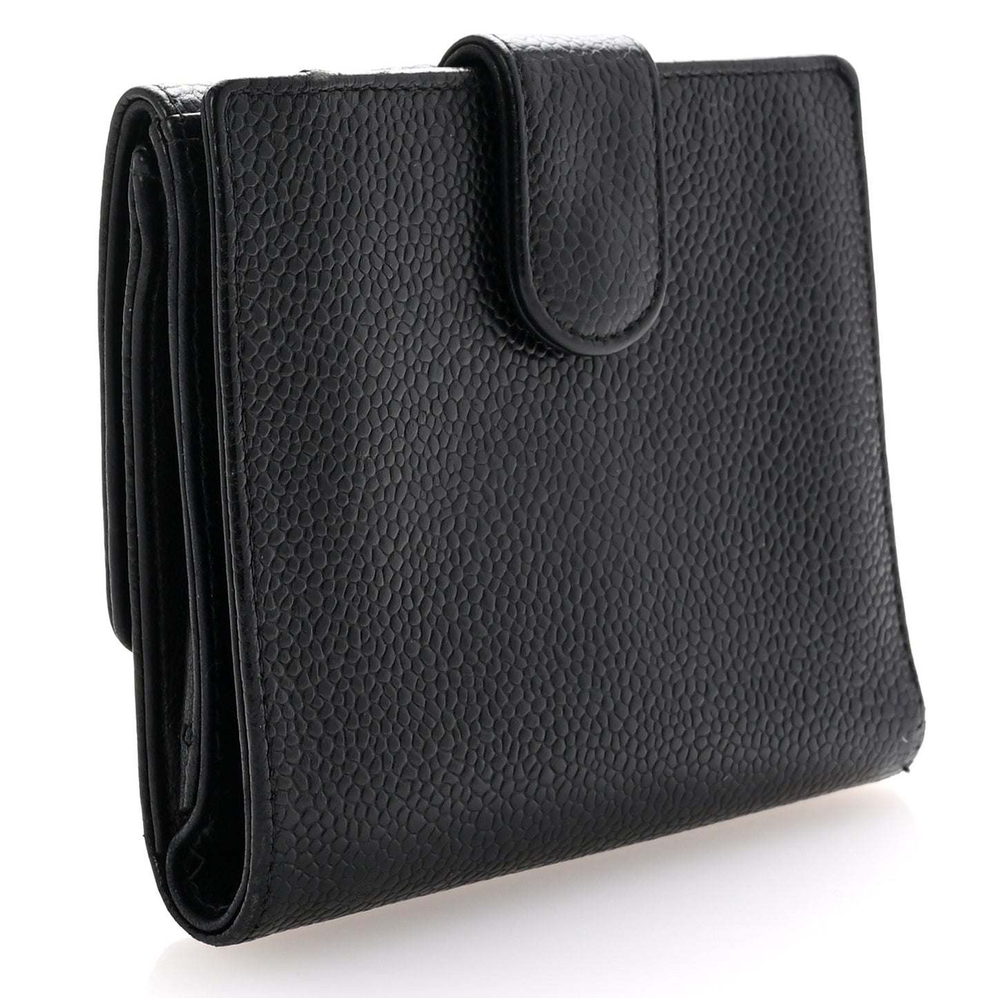 Caviar Timeless CC Compact French Wallet Black