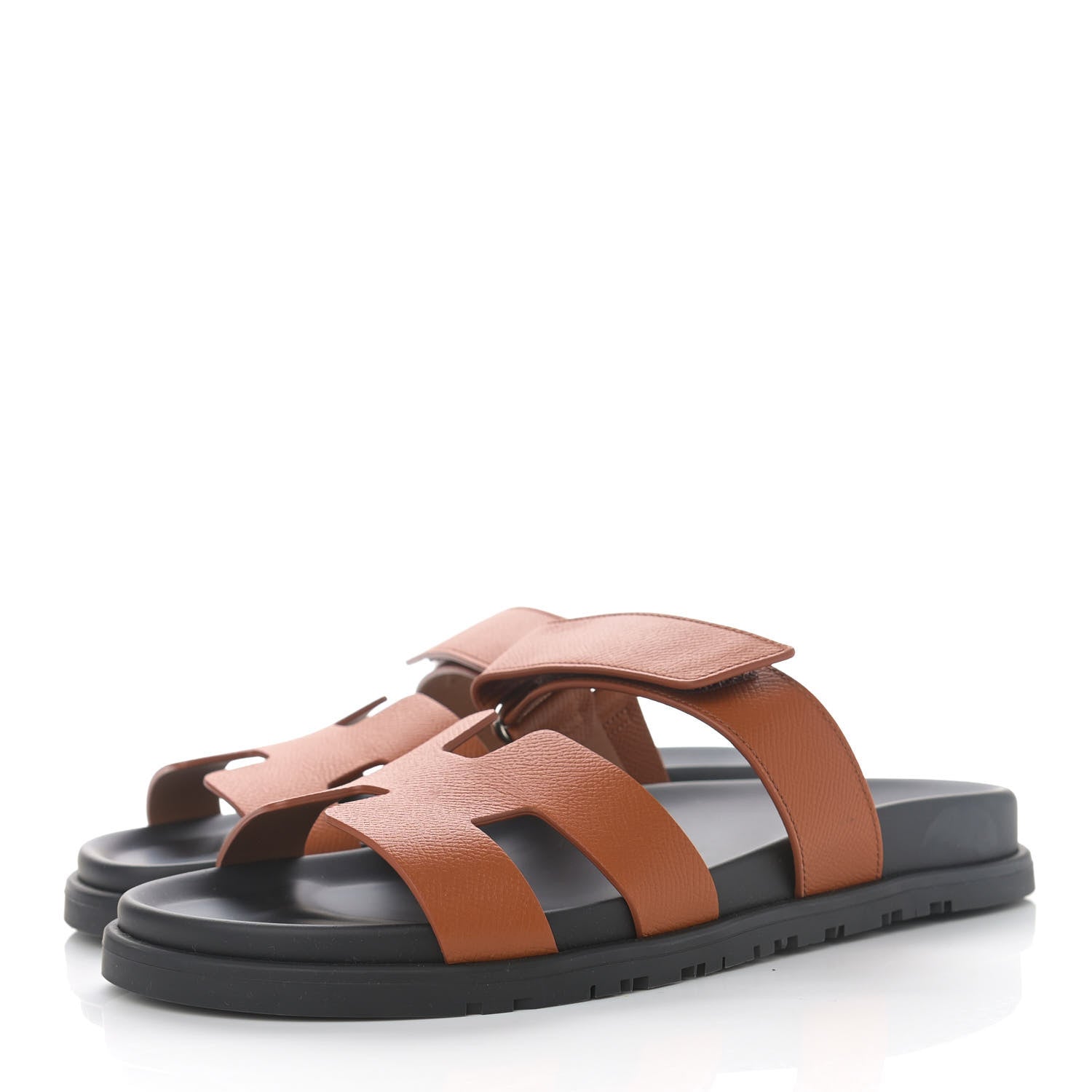 Hermes Epsom Womens Chypre Sandals 39.5 Natural 3 of 12