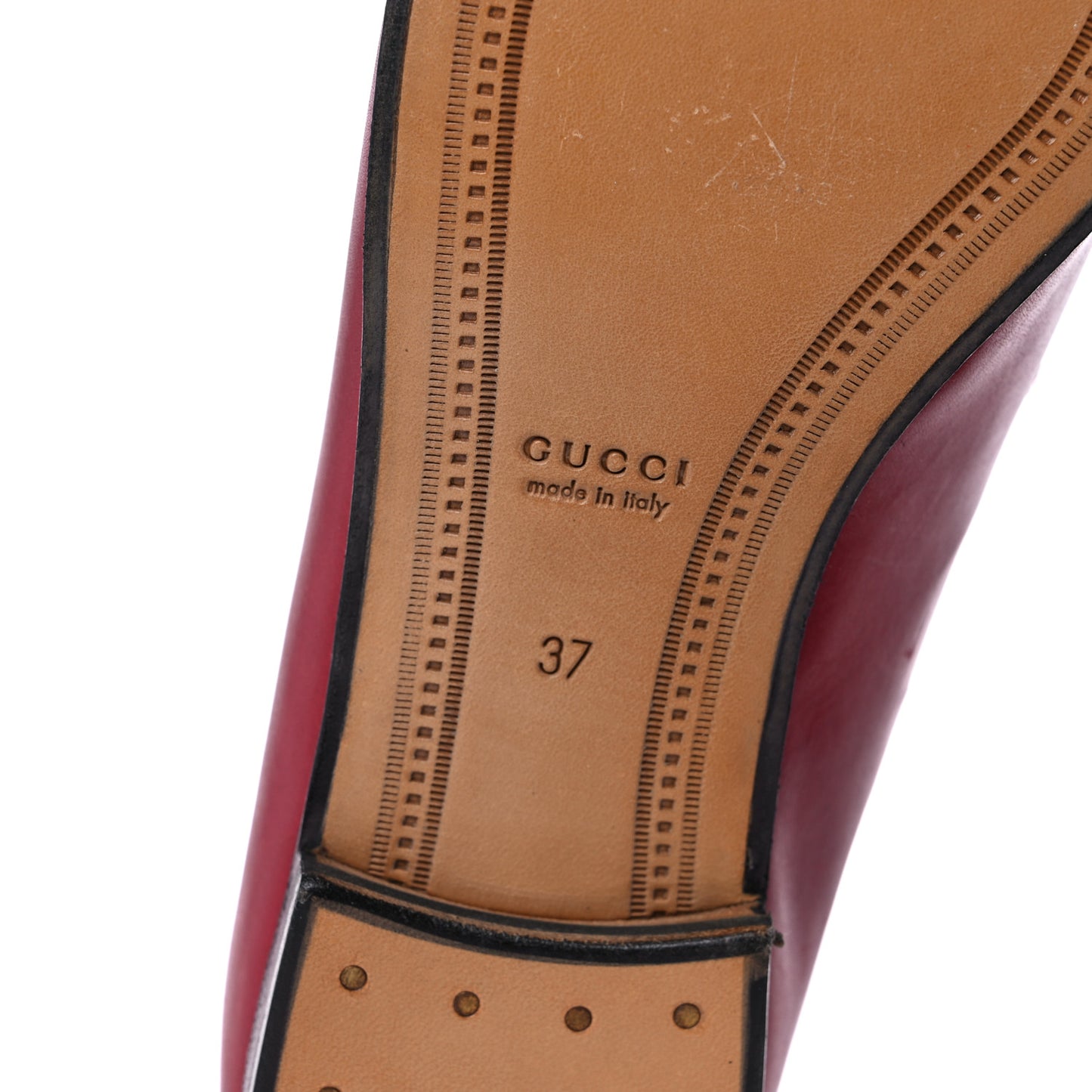 Lambskin Womens Brixton Horsebit Loafers 37 Hibiscus Red