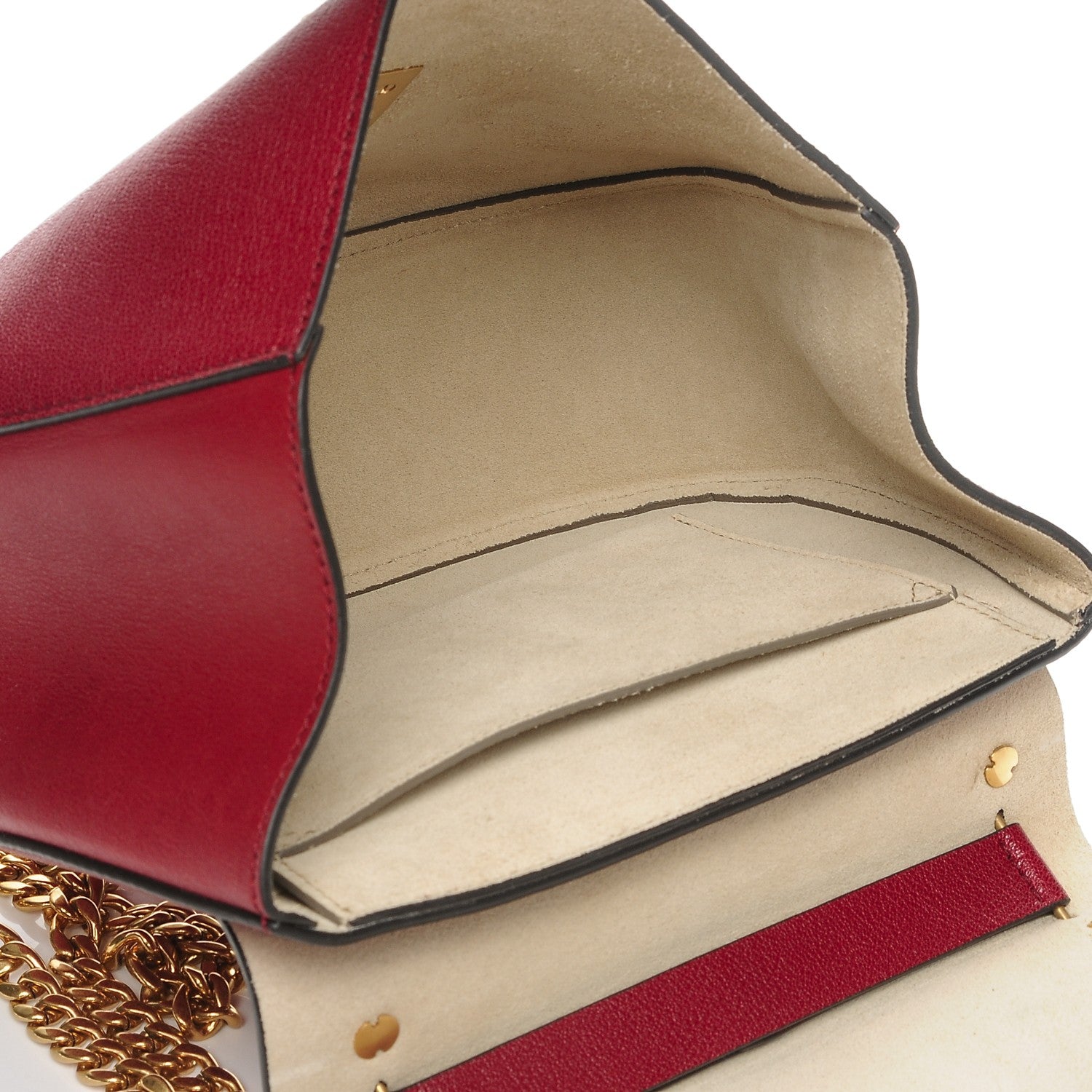 Chloe Grained Lambskin Drew Shoulder Bag Intense Red 5 of 6