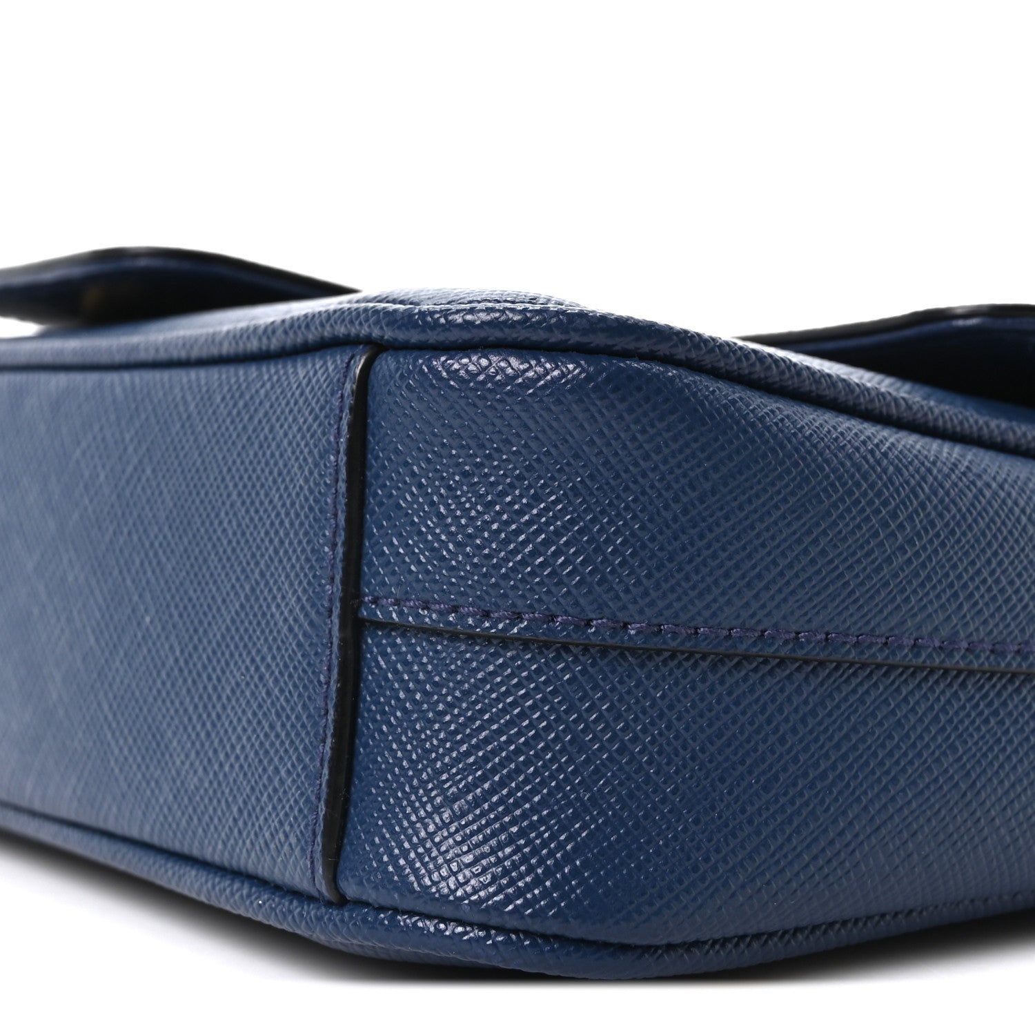 Prada Saffiano Flap Shoulder Bag Bluette 10 of 10