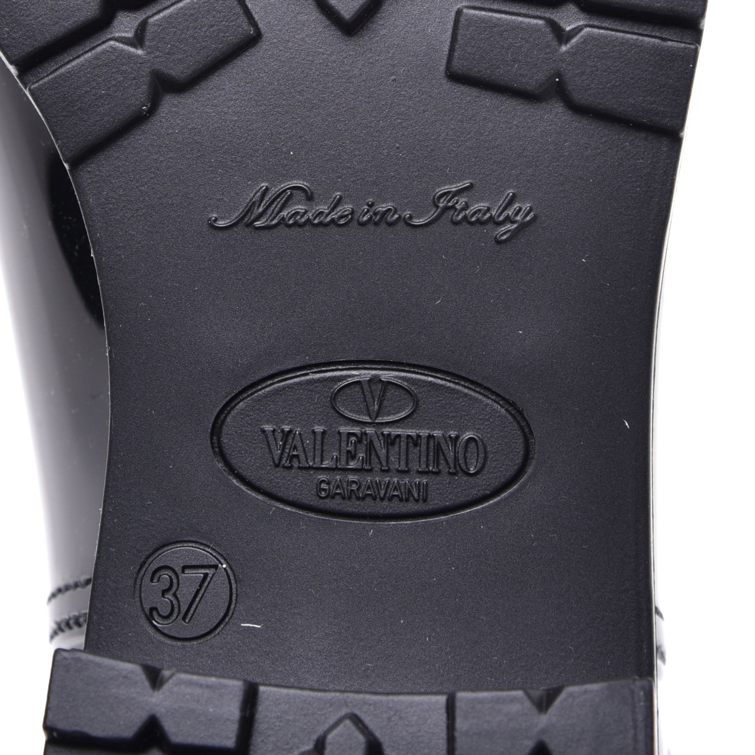 Valentino Garavani Rubber Rockstud Short Rainboots 37 Black 5 of 8
