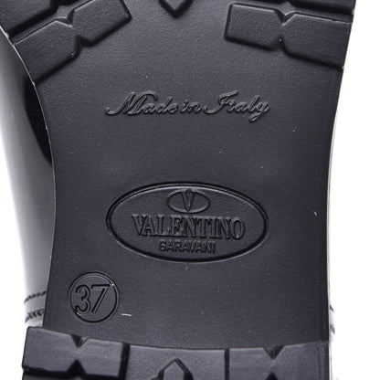 Valentino Garavani Rubber Rockstud Short Rainboots 37 Black 5 of 8