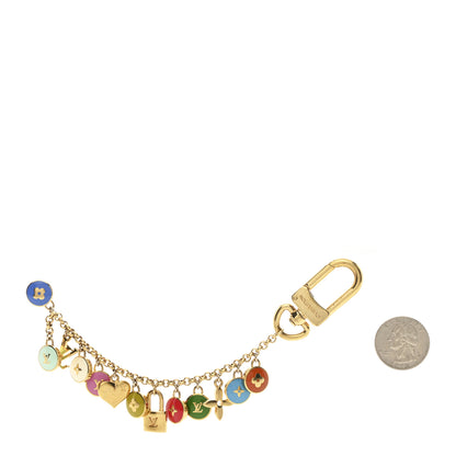 Louis Vuitton Metal Enamel Pastilles Key Chain Bag Charm Multicolor 2 of 3