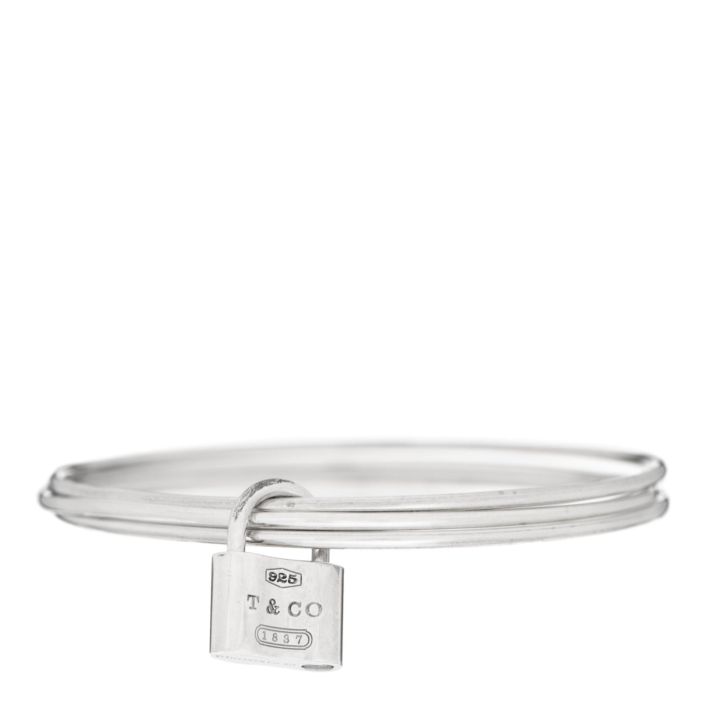 Sterling Silver 1837 Triple Bangle Lock Bracelet