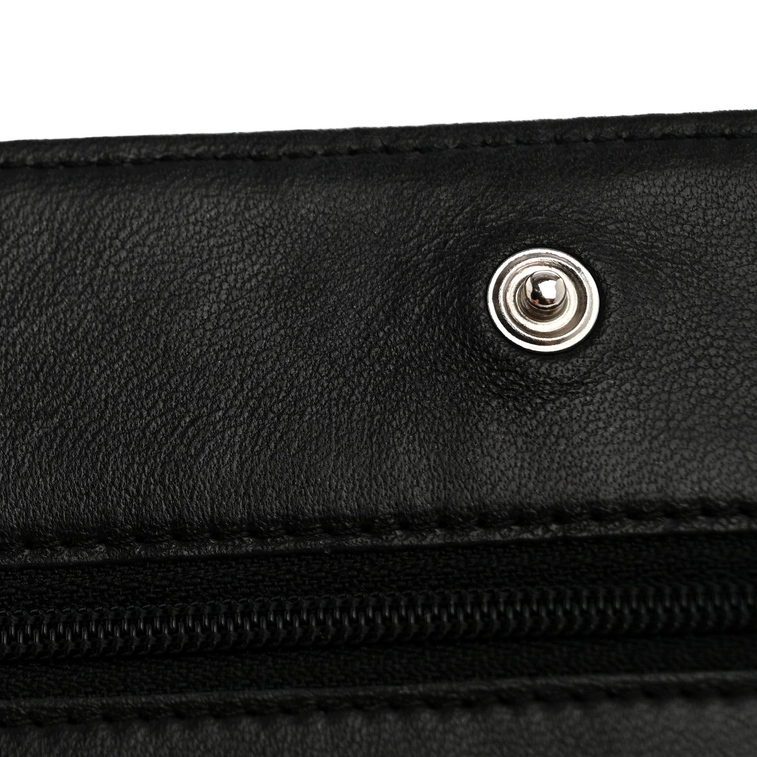 Chanel Lambskin Camellia Embossed Wallet On Chain WOC Black 12 of 14