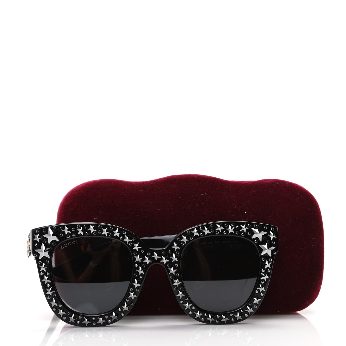Acetate Stars Cat Eye Sunglasses GG0116S Black