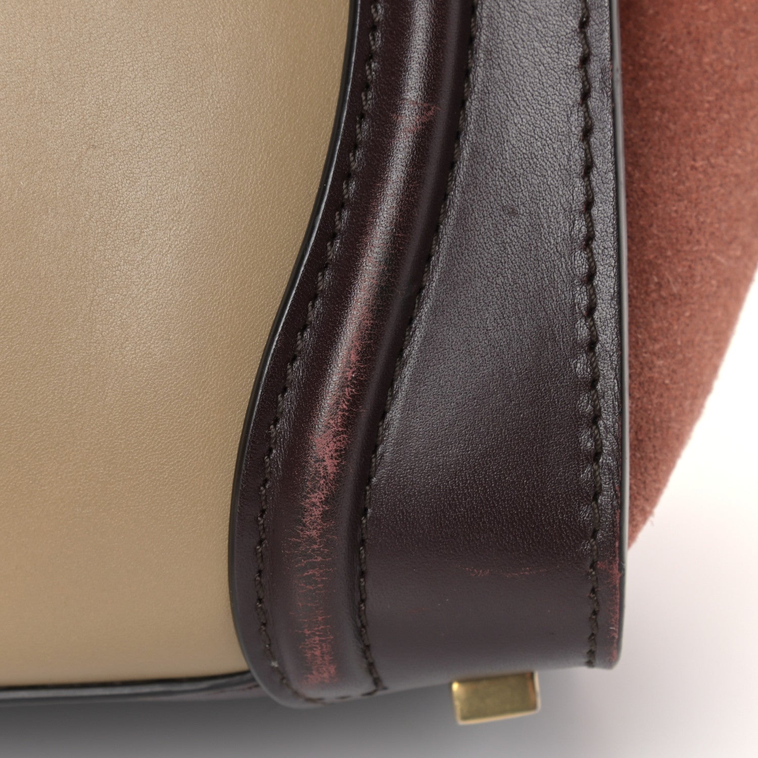 Celine Smooth Calfskin Suede Micro Tri-Color Luggage Beige 12 of 18