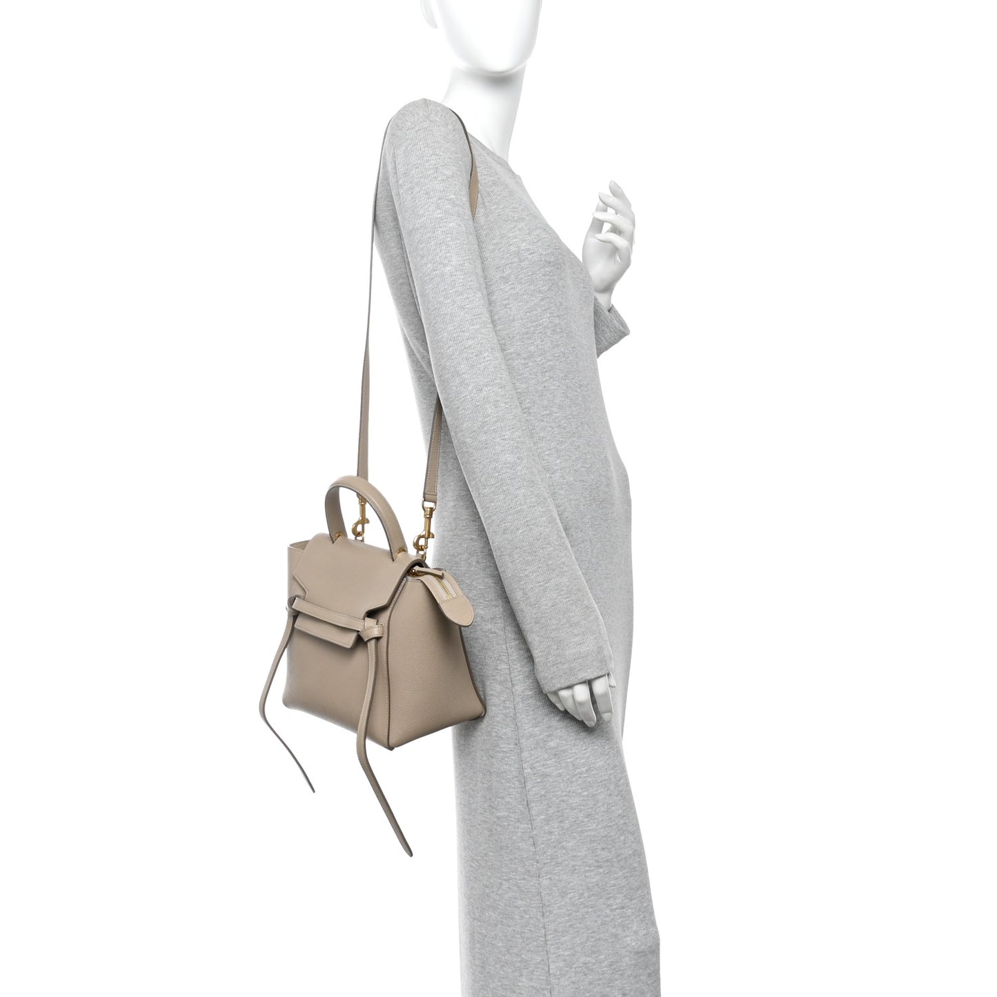 Grained Calfskin Micro Belt Bag Light Taupe Light Taupe