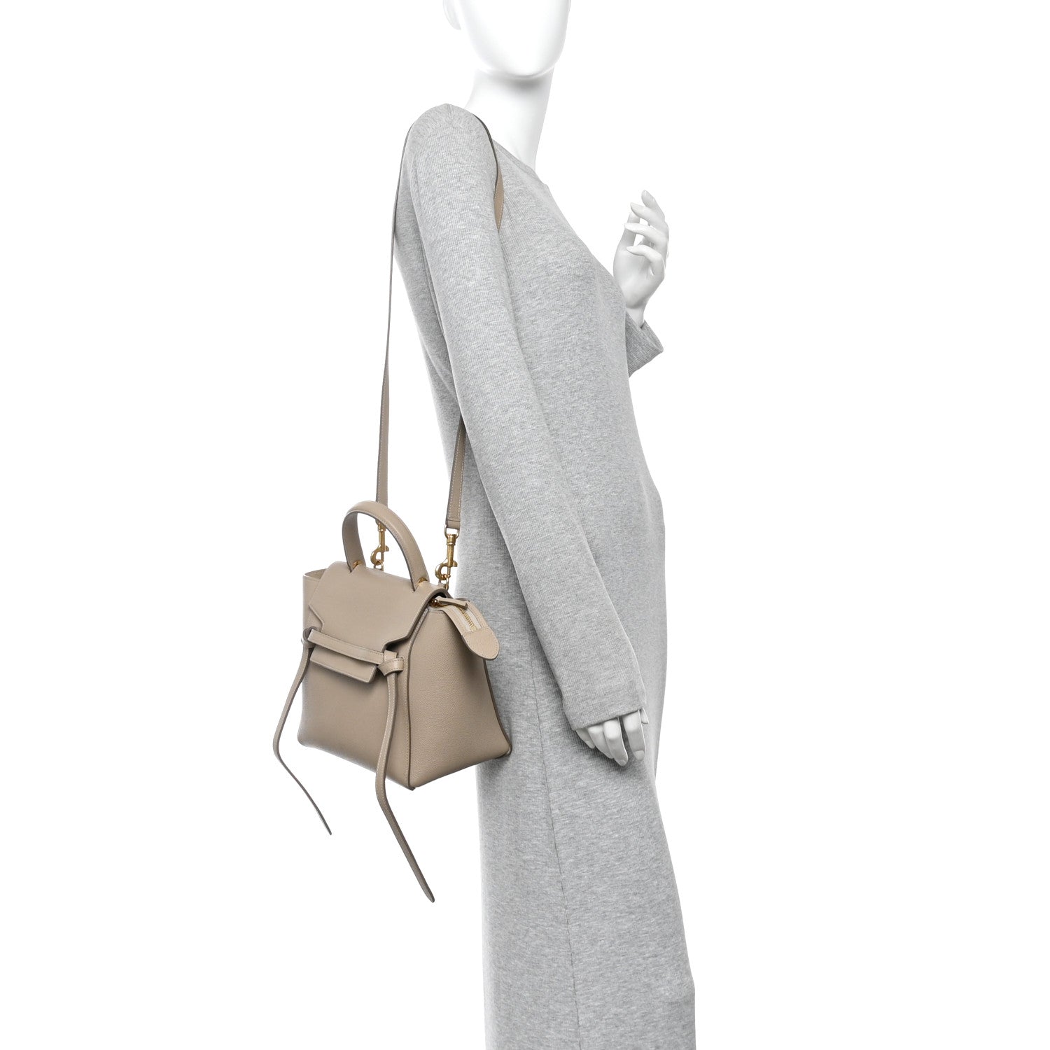 Celine Grained Calfskin Micro Belt Bag Light Taupe Light Taupe 2 of 13