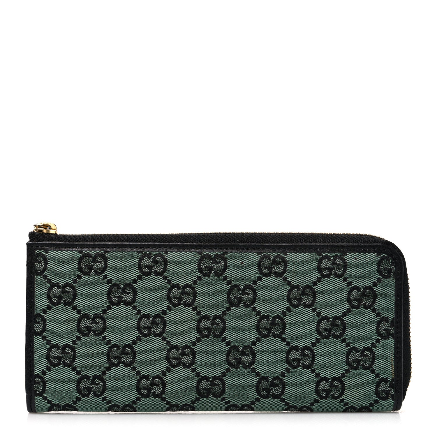 Gucci Monogram Zip Around Wallet Green 1 of 7