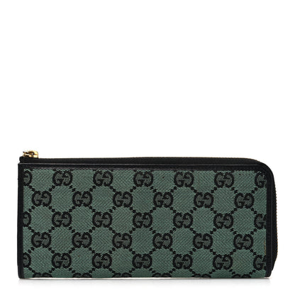 Gucci Monogram Zip Around Wallet Green 1 of 7