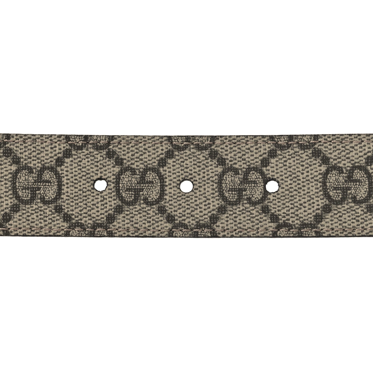 Gucci GG Supreme Monogram Plutone Calfskin Double G Reversible 30mm Belt 85 34 Beige Ebony Mystic White 3 of 8