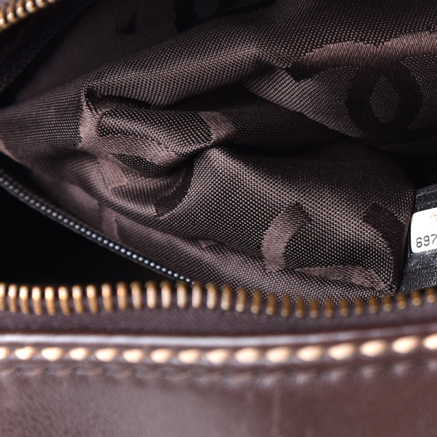 Chanel Calfskin Wild Stitch Top Handle Bag Brown 10 of 12