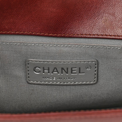 Chanel Lambskin Quilted Medium Boy Flap Burgundy 6 of 13