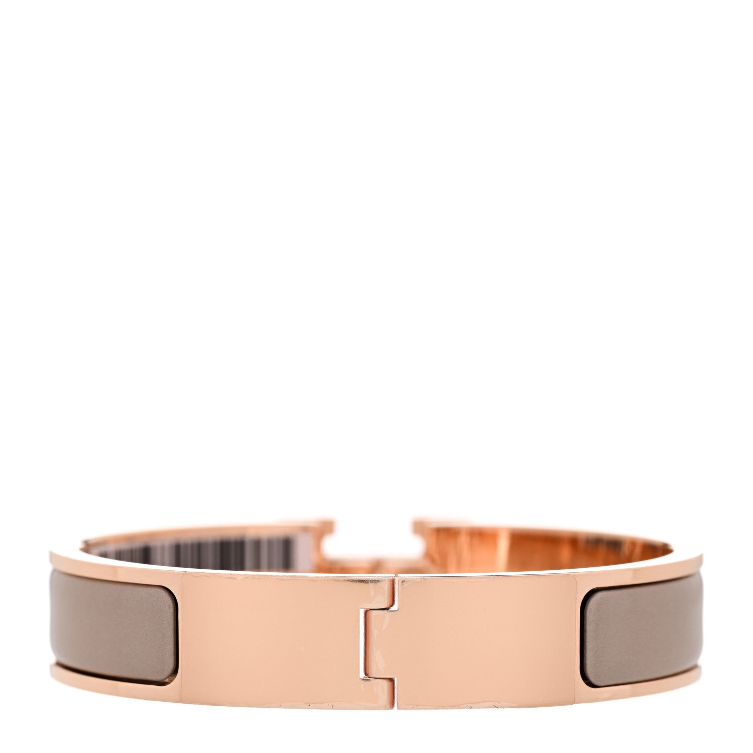 Hermes Enamel Narrow Clic Clac H Bracelet PM Marron Glace 3 of 5