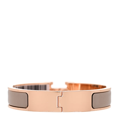 Hermes Enamel Narrow Clic Clac H Bracelet PM Marron Glace 3 of 5