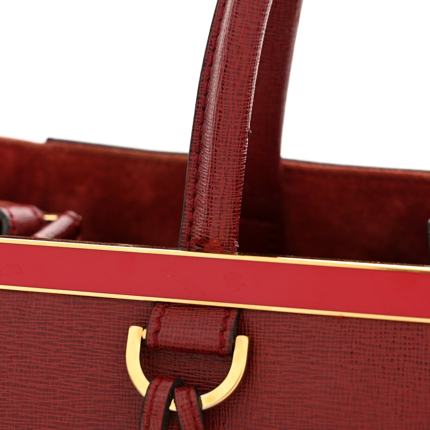 Vitello Elite Regular 2Jours Tote Rosso Scuro Ciliegia