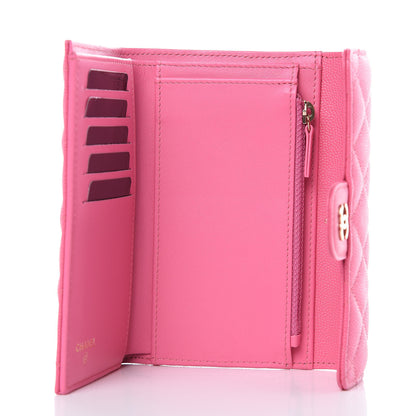 Chanel Caviar Quilted Medium Flap Wallet Pink 5 of 11