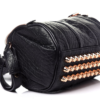 Alexander Wang Pebbled Lambskin Mini Rockie Black Rose Gold Hardware 7 of 11