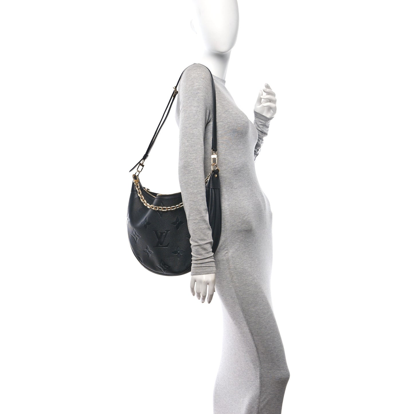 Empreinte Monogram Giant Loop Hobo Black