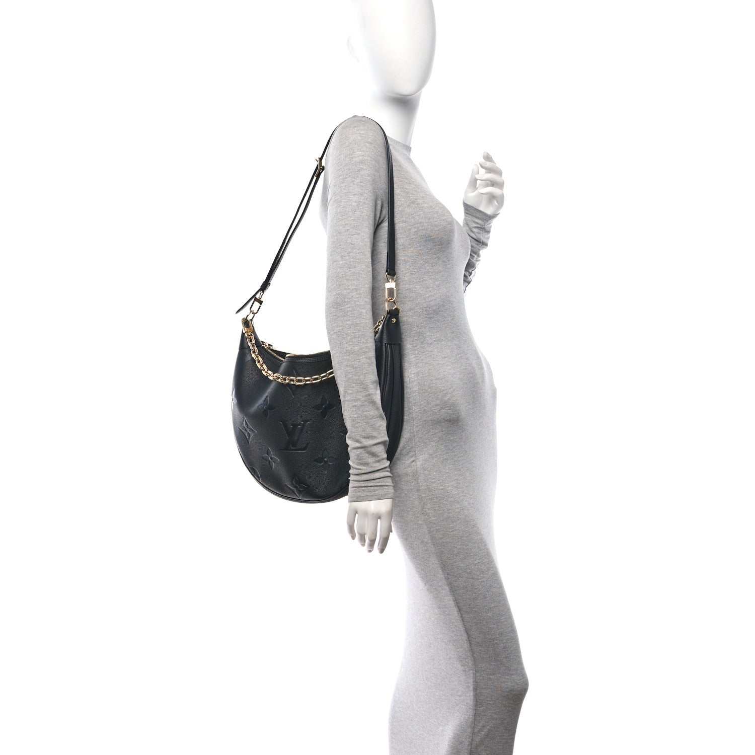 Louis Vuitton Empreinte Monogram Giant Loop Hobo Black 2 of 11